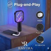 USB Rechargeable Mosquito Killer Racket with UV Light – Portable Electric Mosquito Repellent for Home & Office