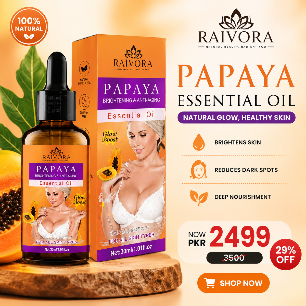 Aichun Beauty Papaya Breast Enlarging Cream Oil